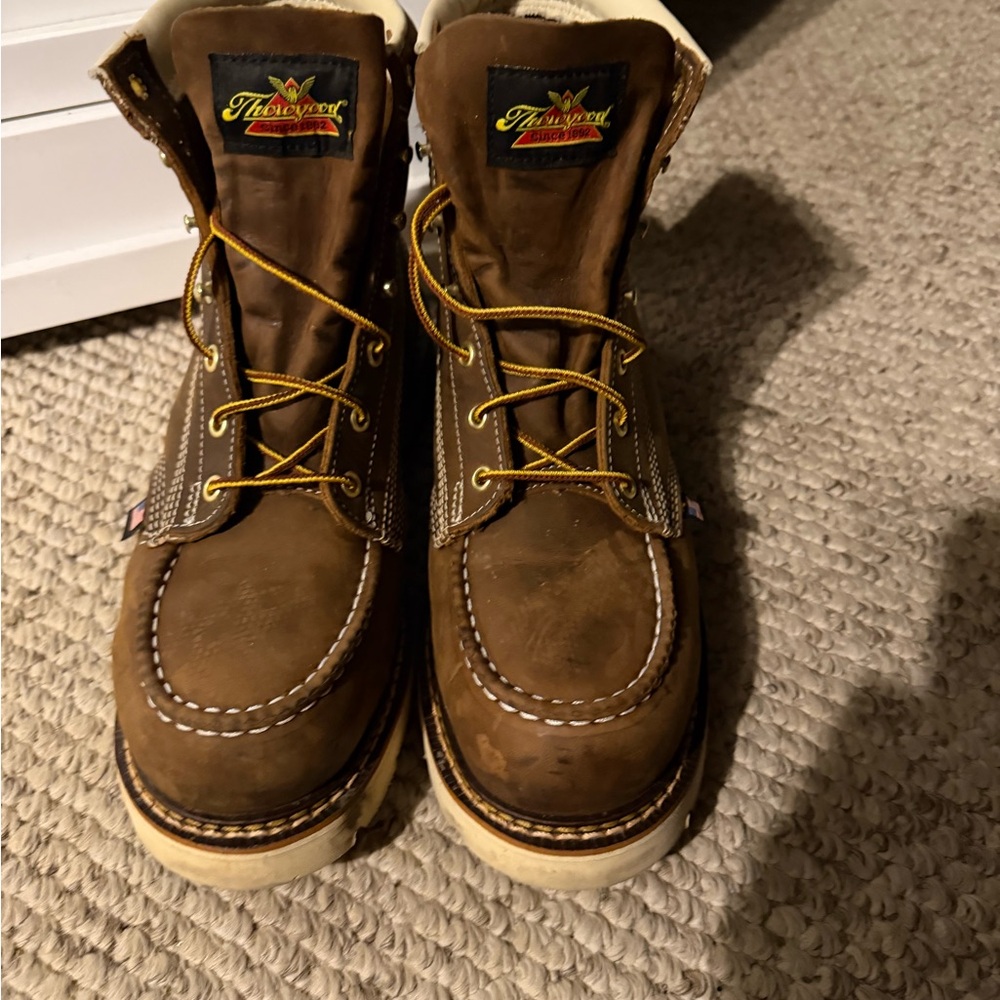 Thorogood Steel Toe Brown Leather Work Boots